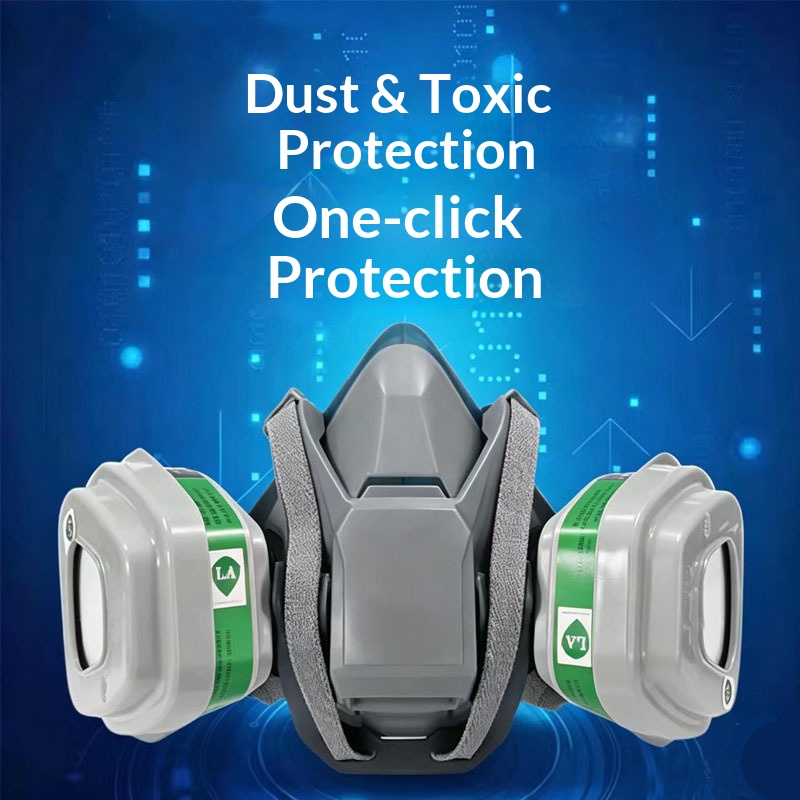 Dust Mask Construction - Masker Gas Silicone 6502QL dengan Pengait
