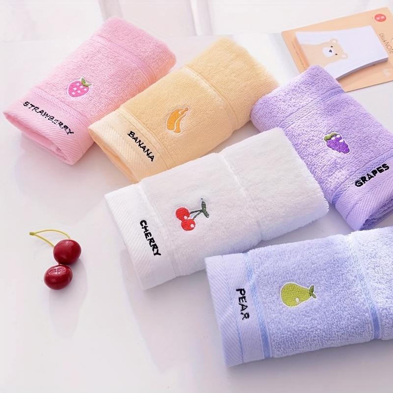 Cloth Face Mask Washable - 3 Handuk Bermotif Buah Warna Acak,